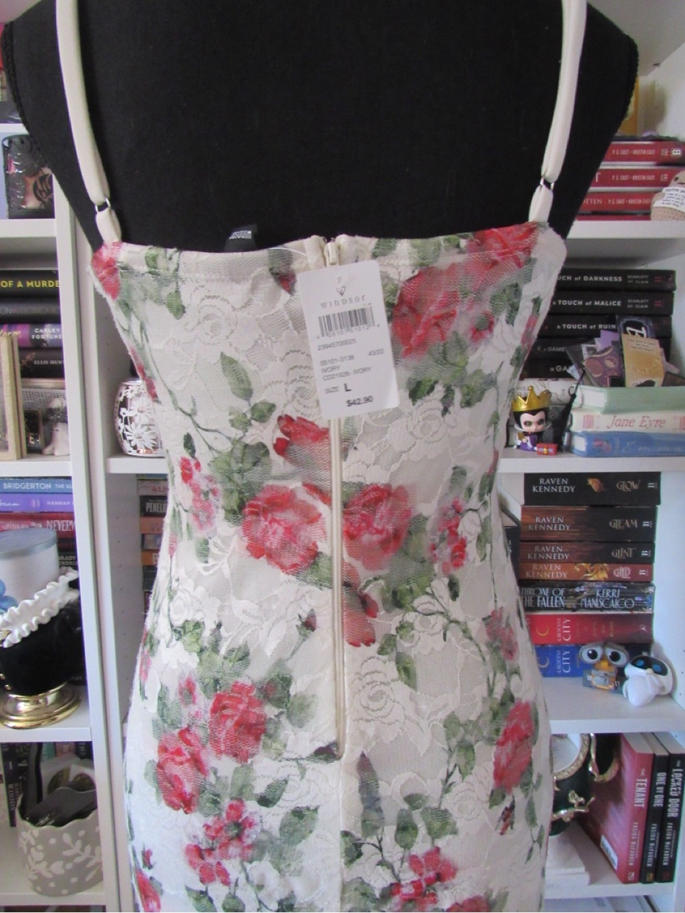Windsor White Mini Dress with Pink & Green Floral Print - Picture 5 of 6
